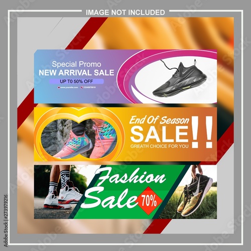 fashion sale social media post design template Bundle Premium Vector - Vector