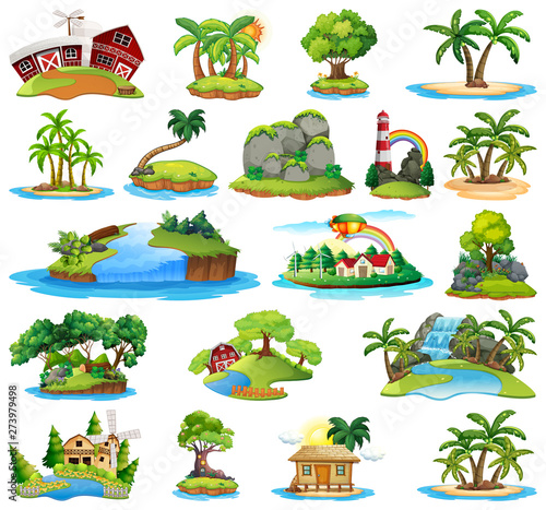 Set of island nature
