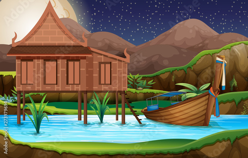 A traditional thai house