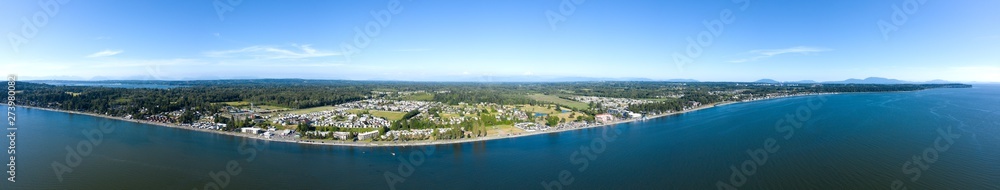 Birch Bay Washington Waterfront Aerial Panorama Beach Landscape View