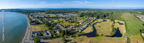 Birch Bay WA Aerial Panoramic Waterfront Views