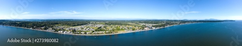 Fototapeta Naklejka Na Ścianę i Meble -  Birch Bay Washington Waterfront Aerial Panorama Beach Landscape View