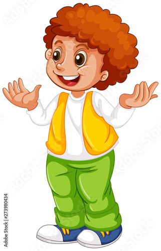 A male student character