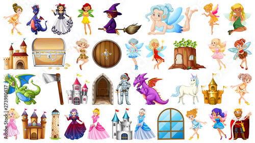 Set of medieval character