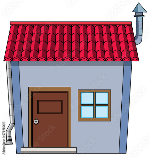A simple home on white background