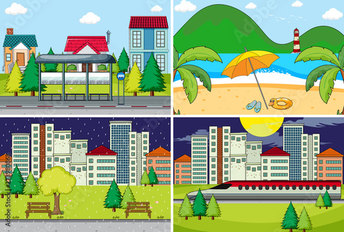 Set of simple background