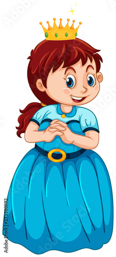 A girl wearing princess costume