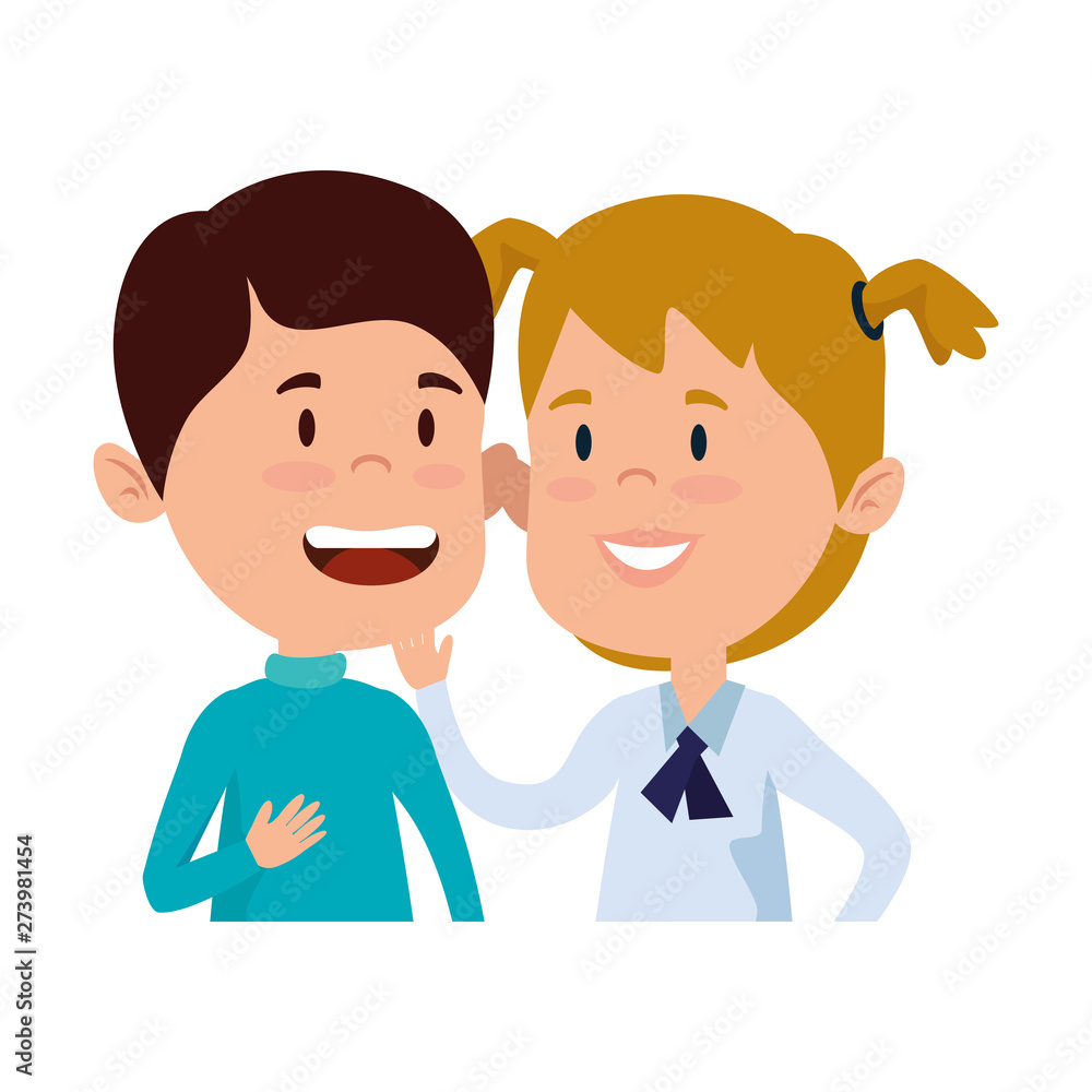 happy little students couple characters happy little students couple characters
