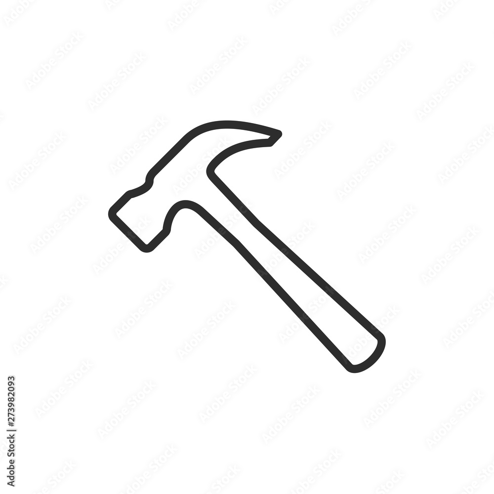 Hammer icon template black color editable. Hammer symbol Flat vector sign isolated on white background. Simple vector illustration for graphic and web design. Hammer icon template black color editable. Hammer symbol Flat vector sign isolated on white background. Simple vector illustration for graphic and web design.