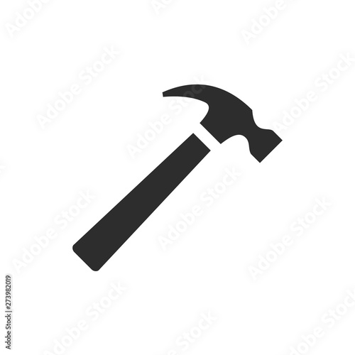 Leinwand Poster Hammer icon template black color editable