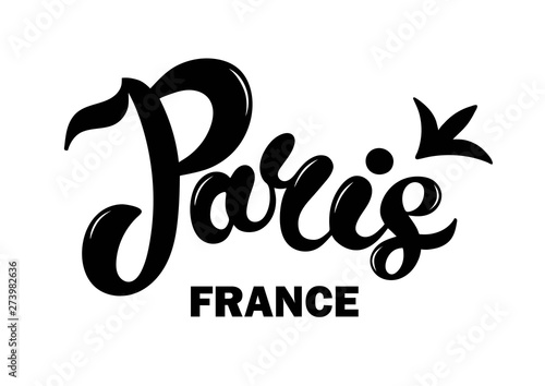 Paris. Hand drawn lettering