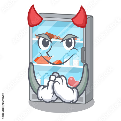 Devil refrigerator in the a cartoon shape