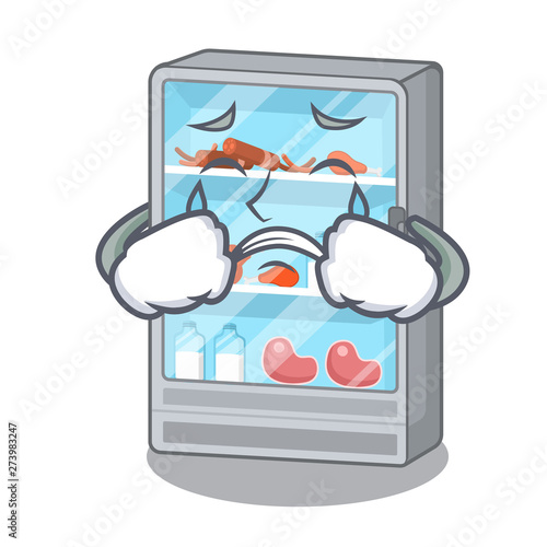 Crying refrigerator in the a cartoon shape
