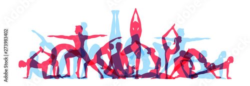 illustration of woman doing asana for International Yoga Day on 21st June