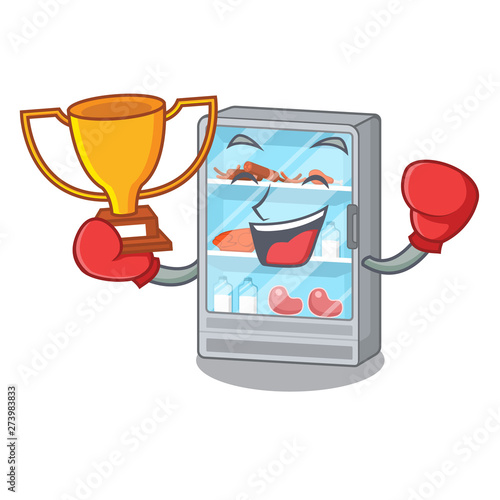 Boxing winner toy refrigerator in on cartoon shape