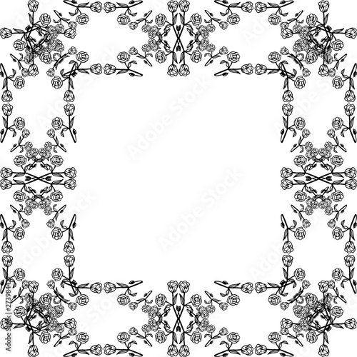 Vector illustration texture flower frame for various greeting card