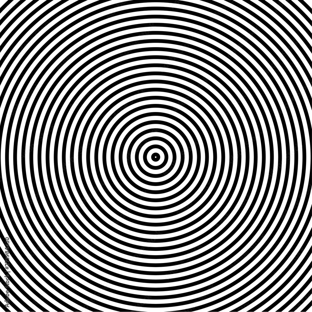 Black and white circles from the center of the sheet Black and white circles from the center of the sheet