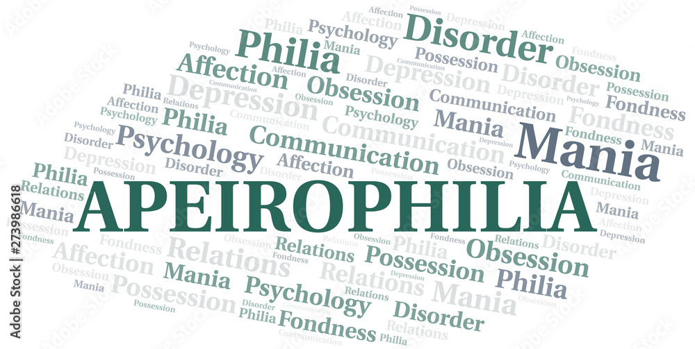Apeirophilia word cloud. Type of Philia.