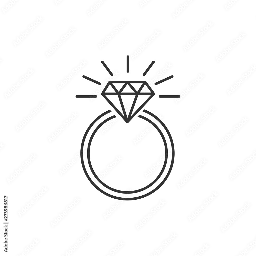 Ring Diamond icon template black color editable. Ring Diamond symbol Flat vector sign isolated on white background. Simple vector illustration for graphic and web design. Ring Diamond icon template black color editable. Ring Diamond symbol Flat vector sign isolated on white background. Simple vector illustration for graphic and web design.