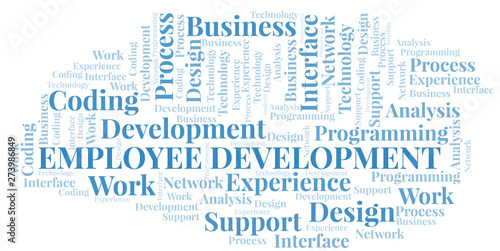 Employee Development word cloud. Wordcloud made with text only.