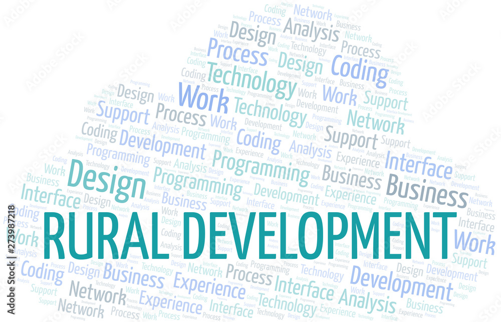 Rural Development word cloud. Wordcloud made with text only.