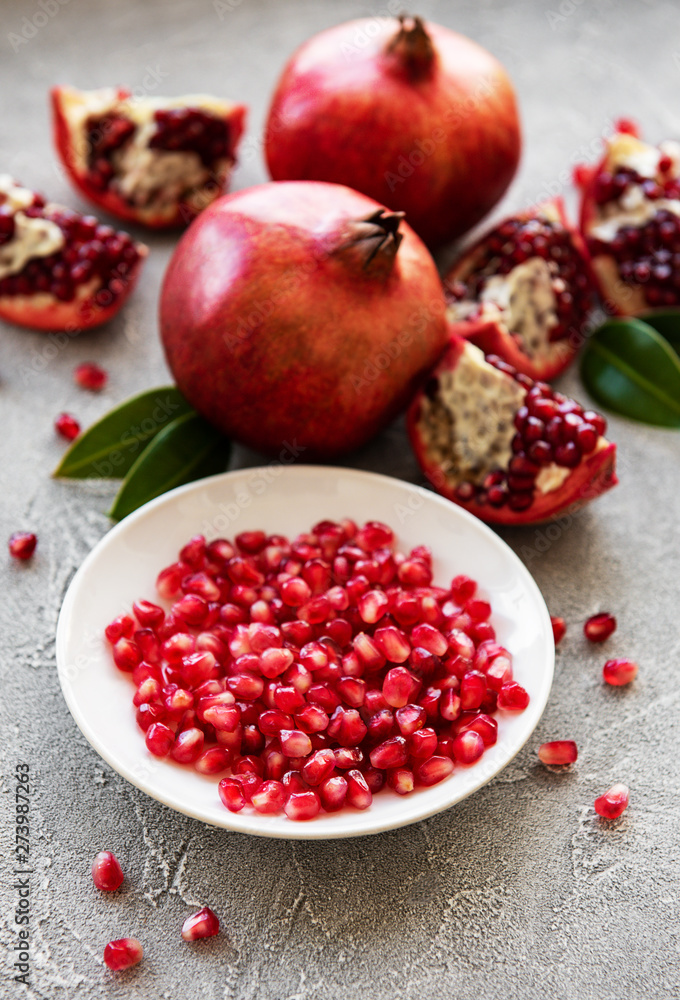 Ripe pomegranate fruits Ripe pomegranate fruits