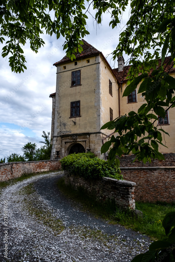 The entrance to the old tower of the Eggenberg in Austria dated in XVII century is very popular monument The entrance to the old tower of the Eggenberg in Austria dated in XVII century is very popular monument