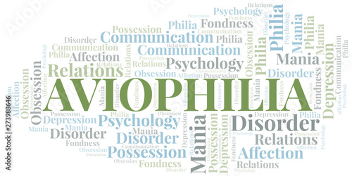 Aviophilia word cloud. Type of Philia.