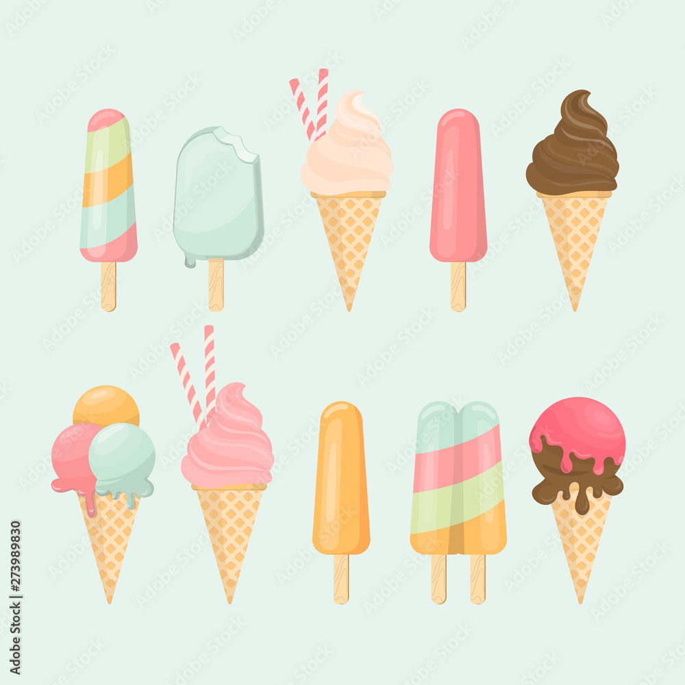 sweet ice cream, isolated. vector sweet ice cream, isolated. vector