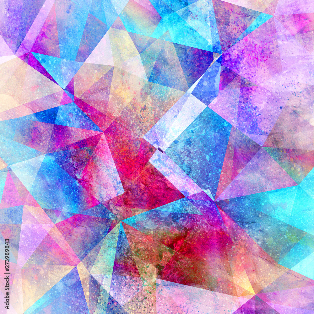 Beautiful abstract watercolor retro geometric background Beautiful abstract watercolor retro geometric background