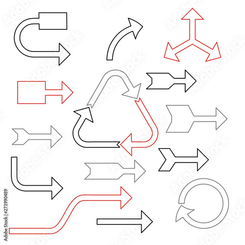Arrow sign set. Isolated on...
