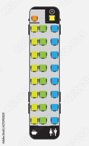 15 Meter bus seat map