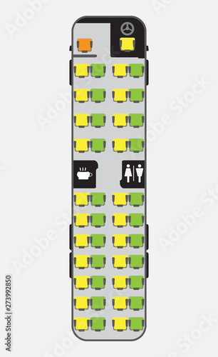 15 Meter bus seat map