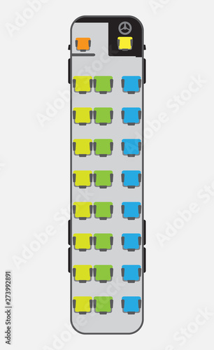 15 Meter bus seat map