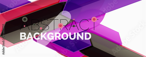 Abstract color lines dynamic background, modern material design style