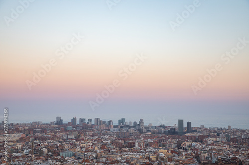Views of the city of Barcelona and the Mediterranean sea © Gabriel