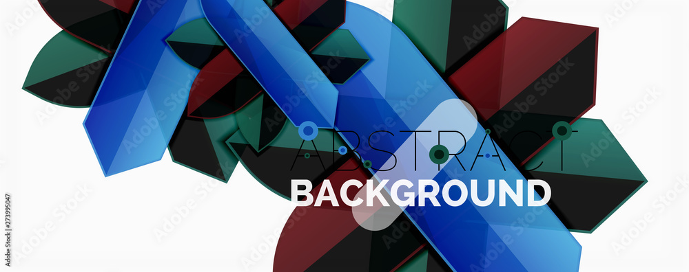 Geometric abstract background. Dynamic shapes composition Geometric abstract background. Dynamic shapes composition