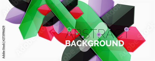 Abstract color lines dynamic background, modern material design style