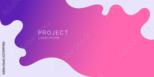 Bright poster with dynamic waves. Vector illustration in minimal style