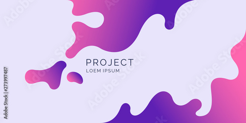 Bright poster with dynamic waves. Vector illustration in minimal style