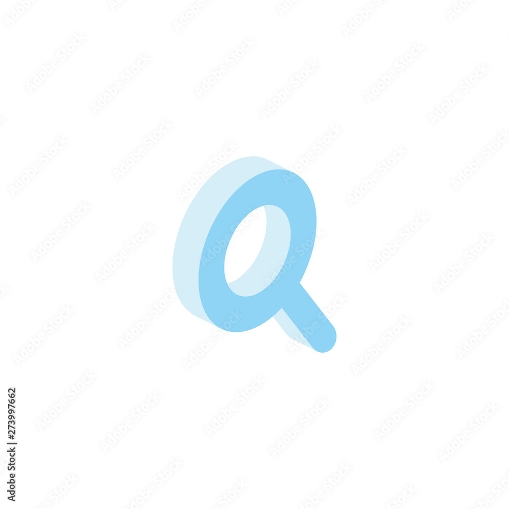 Search find Magnifier, magnifying glass. Vector 3d isometric color icon new flat style. Creative illustration, idea for infographics. Search find Magnifier, magnifying glass. Vector 3d isometric color icon new flat style. Creative illustration, idea for infographics.