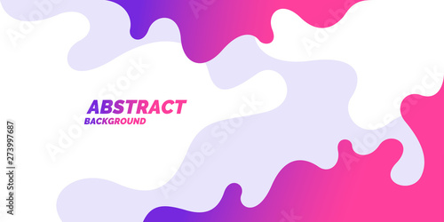 Bright poster with dynamic waves. Vector illustration in minimal style