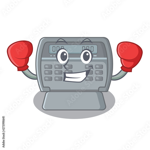 Boxing security alarm isolated in the cartoon