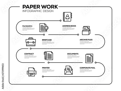 PAPER WORK INFOGRAPHIC DESIGN