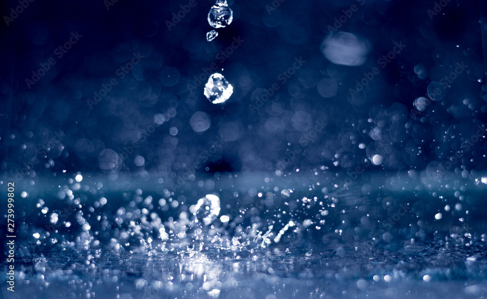 Drops on glass. Rain outside the window