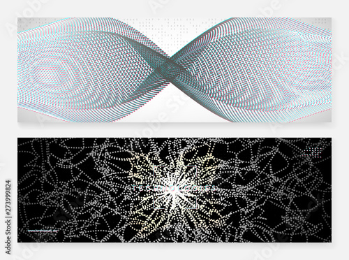 Artificial intelligence. Abstract background. Digital technology, deep learning and big data concept. Tech visual for system template. Partical artificial intelligence backdrop.