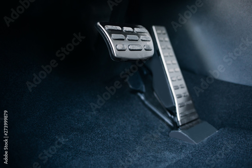 Bilde på lerret Brake and accelerator pedal of automatic transmission car