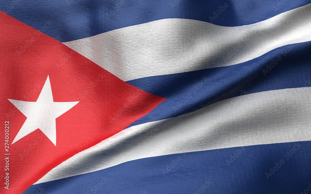 3D Illustration of Cuba Flag 3D Illustration of Cuba Flag