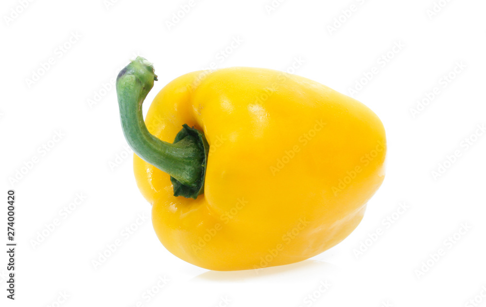 peppers with white background. Cut in half with slices peppers with white background. Cut in half with slices