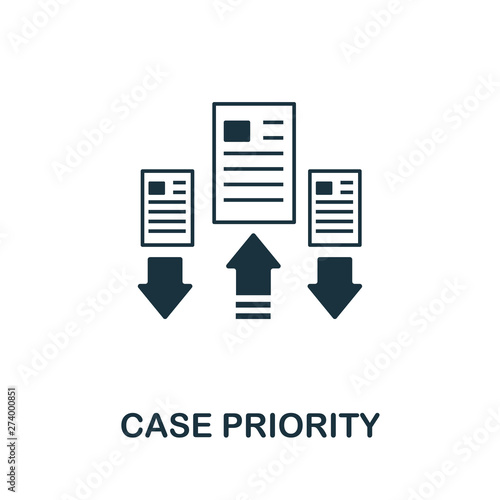 Case Priority vector icon symbol. Creative sign from icons collection. Filled flat Case Priority icon for computer and mobile